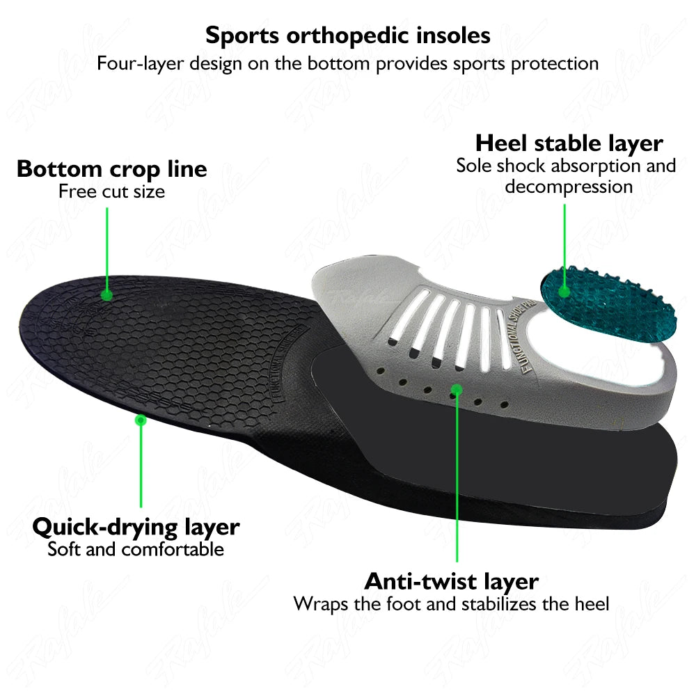 VTHRA Best Orthotic Gel Insole Pad Orthopedic Flat Foot Health Sole For Shoe Insert Arch Support Pad For Plantar Fasciiti Unisex