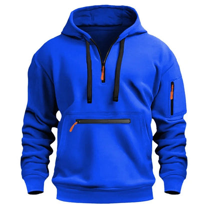 2025 New Multi Pocket Zipper Fleece Hooded Casual Shirt for Men and Women Plus Size Loose Pullover Fashion Sweatshirt top S-XXXL