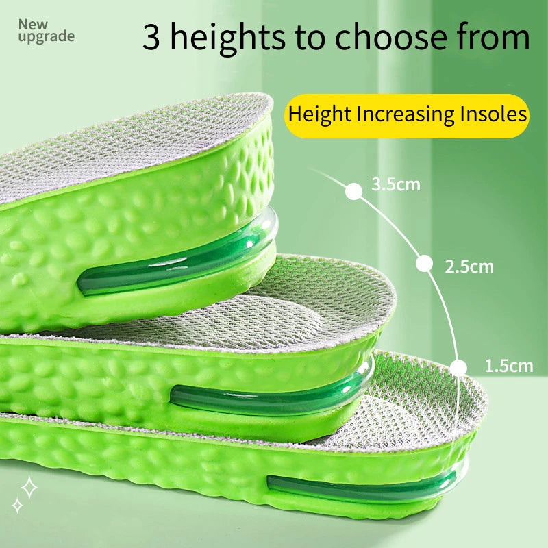 Height Increase Massage Insoles Insole Shock Absorbing
