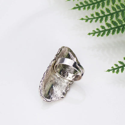 Vintage Silvery Turquoise Rings for Women Boho Tibet Ethnic Tribal Afghan Pakistan Indian Gypsy Men's Green Stone Retro Jewelry
