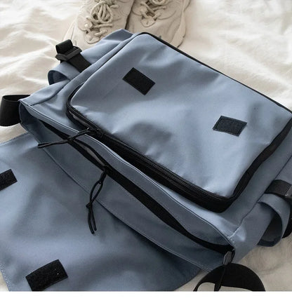 Japanese Harajuku Crossbody Bags Women 2024 Preppy Style Patchwork Color Shoulder Bag Collage Student Messenger Bag Handbags