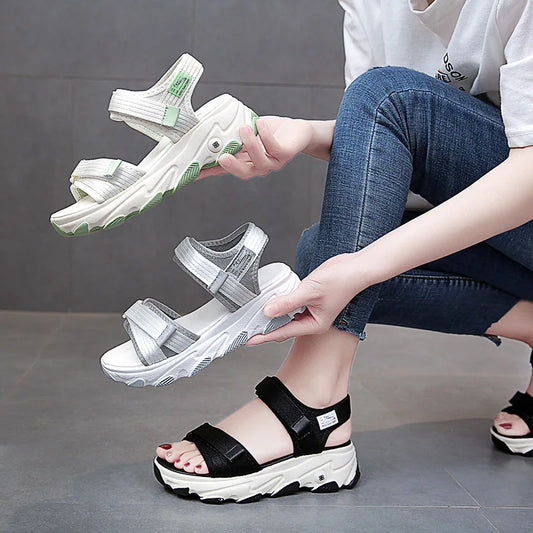 Sandals Women Shoes New Summer Sports Daddy Fashion Casual Non-Slip Platform non-slip Beach Shoes Sandalias