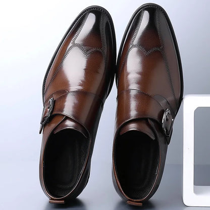 Men Business Dress Shoes Hasp Formal Leather Shoes for Men Oxfords Footwear High Quality Male Oxfords Men Leather Shoes Loafers