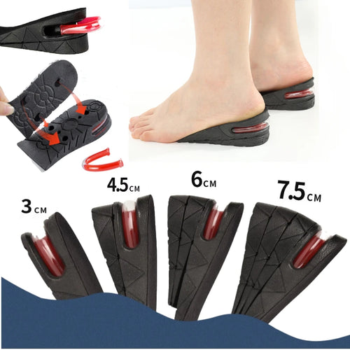 Elevator Insoles for Men and Women Height Increase Shoe Inserts Comfortable Air Cushion Heel Lift Pads for Foot Support