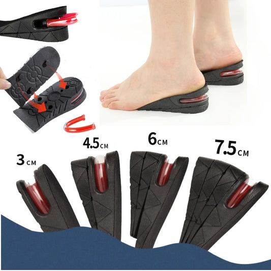 Elevator Insoles for Men and Women Height Increase Shoe Inserts Comfortable Air Cushion Heel Lift Pads for Foot Support