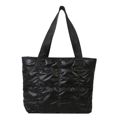 Fashion Ladies Tote Handbags Large Capacity Cotton Padded Top-handle Bags Rhombus Purses Handbags Quilted Solid for Office Work