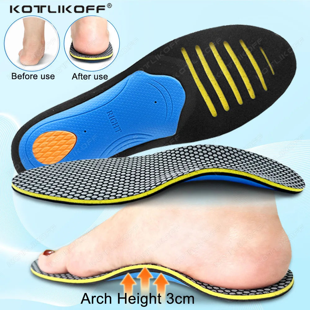 Orthotic Sport Insoles For Flat Foot Arch Support Sponge Elastic Running Insoles For Arch Pain Anti-Fatigue Orthopedic Shoe Pads