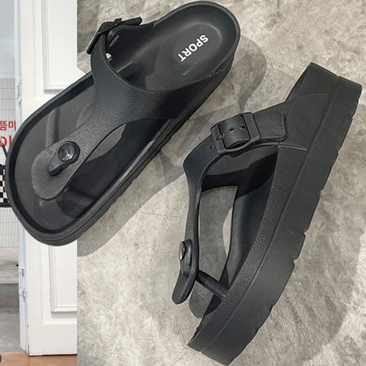 KIDMI New Women Flip-flops Sandals Outdoor EVA Waterproof Beach Sandals Thick Sole Cushioned Pool Shower Shoes Nonslip Sandals