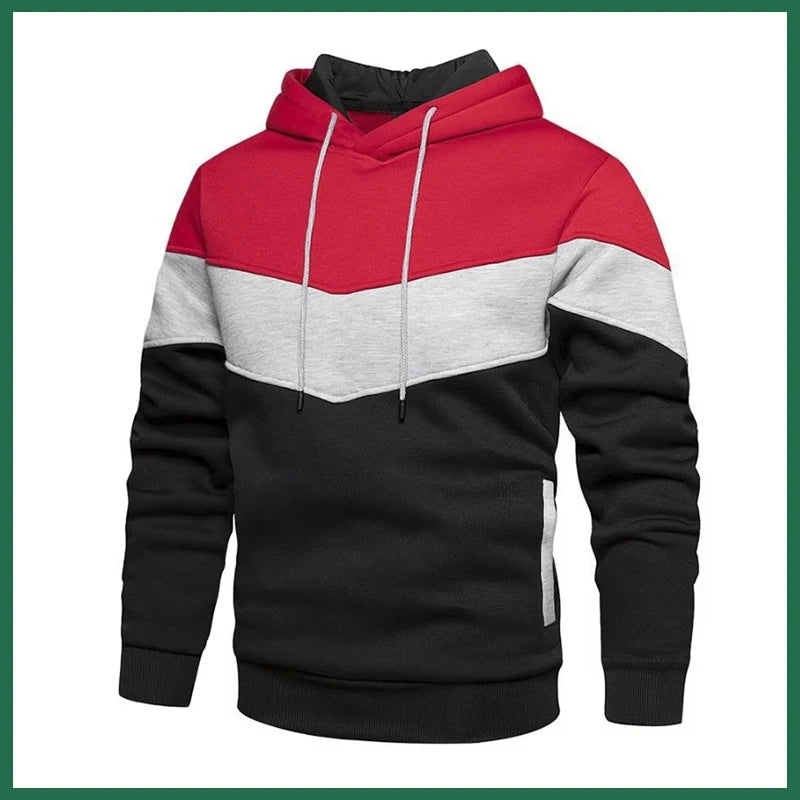 Fall/Winter Men's Fashionable Long-Sleeve Sports Hoodie with Zipper - Slim Fit Active Wear