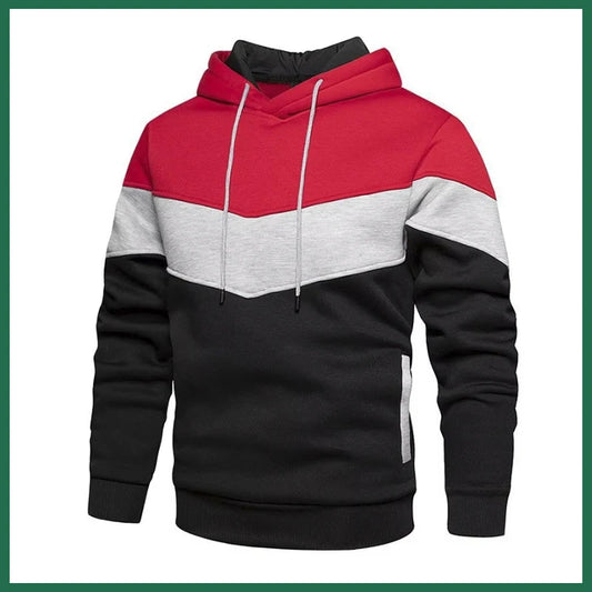 Fall/Winter Men's Fashionable Long-Sleeve Sports Hoodie with Zipper - Slim Fit Active Wear