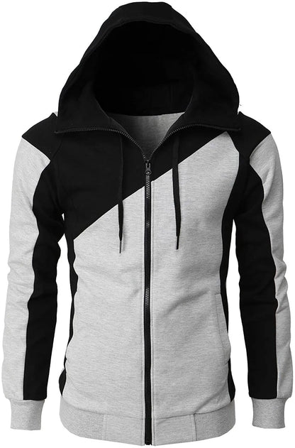 American Fashion Trend Zipper Hoodie Men's Loose Oversized Sweatshirt Unisex Casual Hoodie