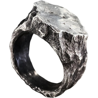 XIYANIKE Vintage Punk Insensate Stone Adjustable Rings For Men Women Fashion New Year Jewelry Gift Party Rock anillos mujer