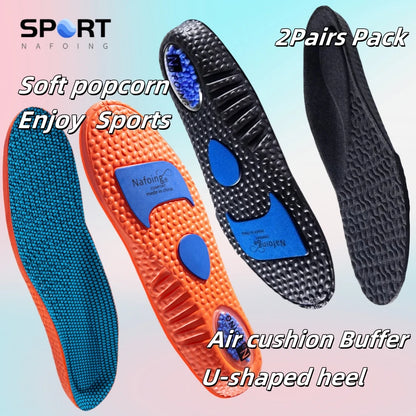 1Pair NAFOING Boost Sport Insoles Men's Women's Sneaker Insoles Super Soft Bottoms Air Cushioning For Shock Absorption Comfort
