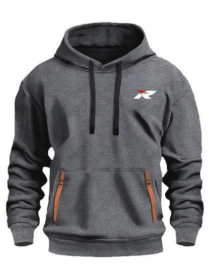 Fashion Unisex Hoodie with Logo Print, Oversized Drawstring Hooded Pullover S-XXXL, Kangaroo Pocket Casual Sweatshirt