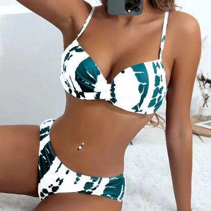 Sexy Print Push Up Bikinis 2025 Women's Swimwear Female Swimsuit Swimming Bathing Suits Brazilian Bikini Set Beachwear Bather
