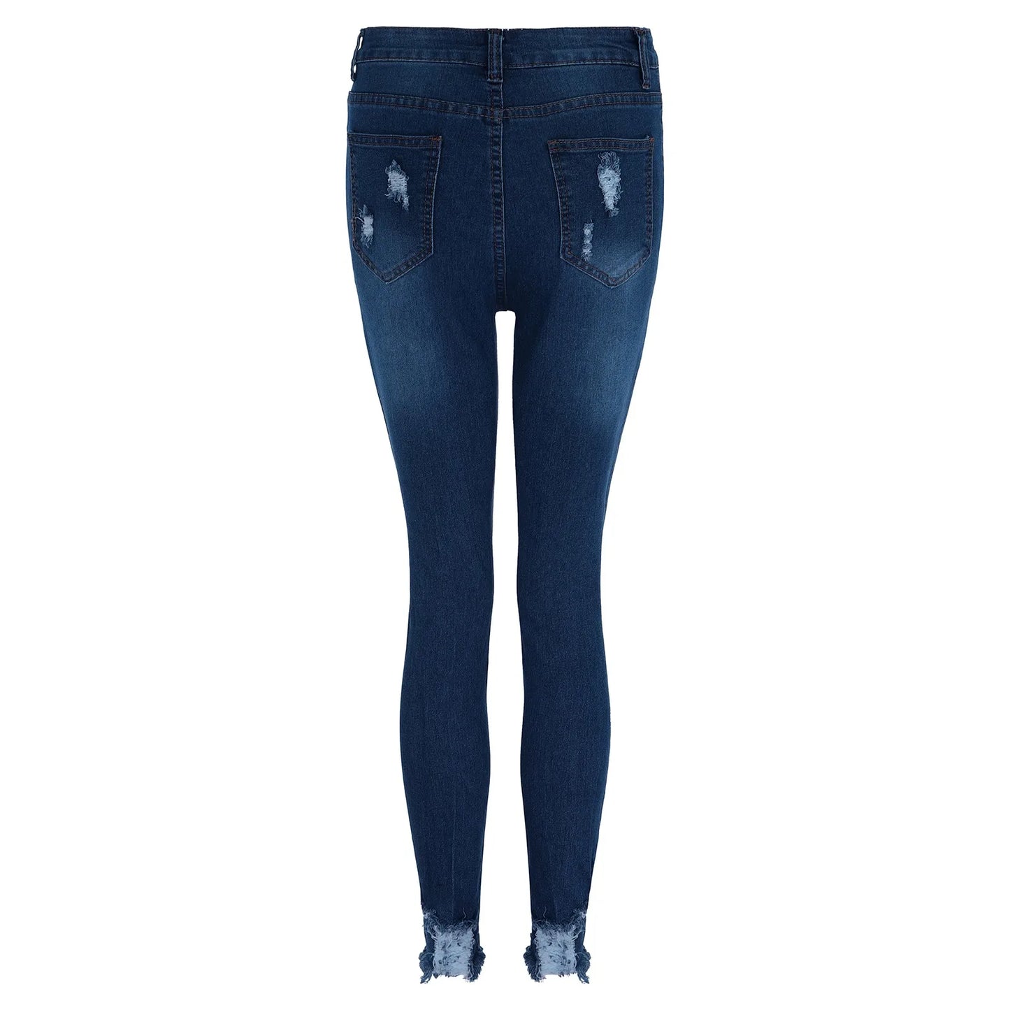 Hole Denim Trousers For Women Skinny Ripped Jeans Small Feet Slim Denim Pants Buttocks Ripped Jeans Women'S Denim Pants