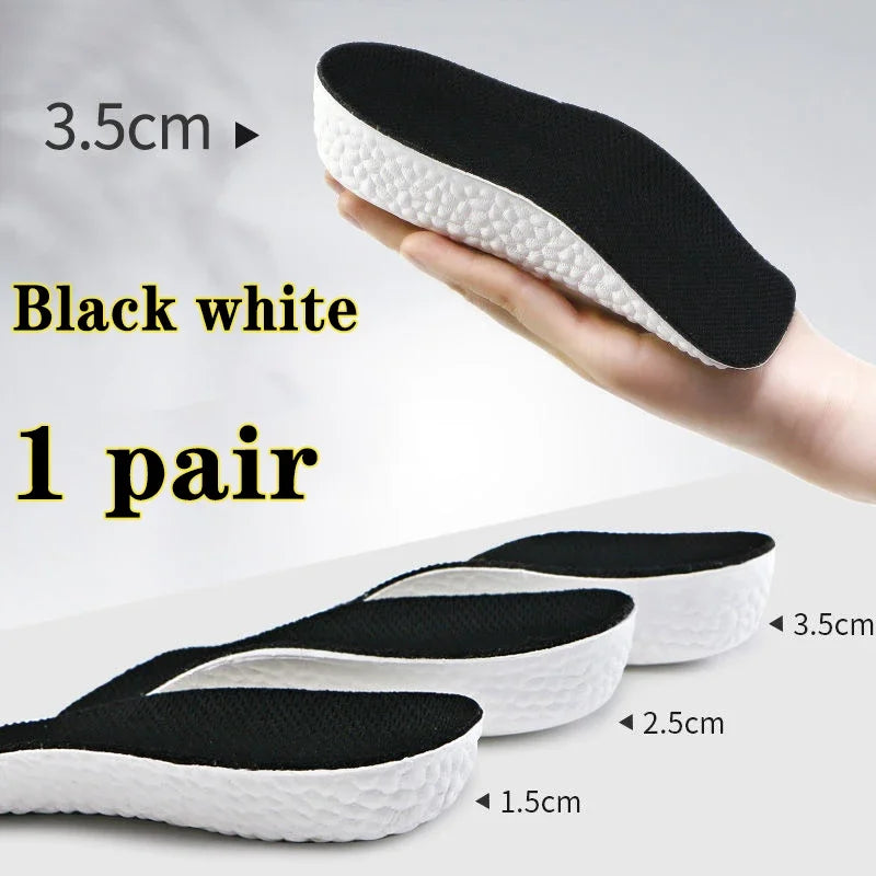 1.5/2.5/3.5 Cm Arch Support Height Increase Insoles Light Weight Soft Elastic Lift Soft Elastic Lifting For Men Women Shoes Pads