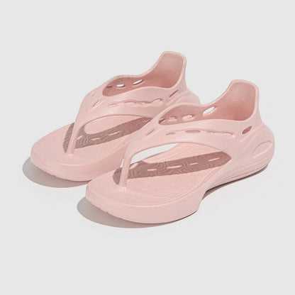 Women's Sport Sandals Summer Flat Flip-Flops Comfortable Casual Slip-On Slippers Lightweight Platform Hollow Design Flip-flops