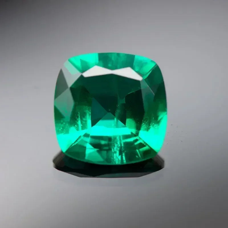 Emerald Square Cushion Shape  Green ColorLab Grown Gemstone for Diy Jewelry Rings Pendants Making Material
