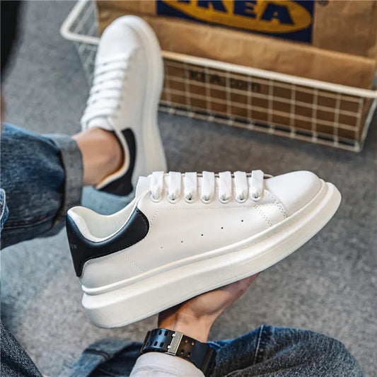 Spring New McQueen White Sneakers for Men and Women Couples Shoes2025Summer Breathable Season Comfortable Sneaker
