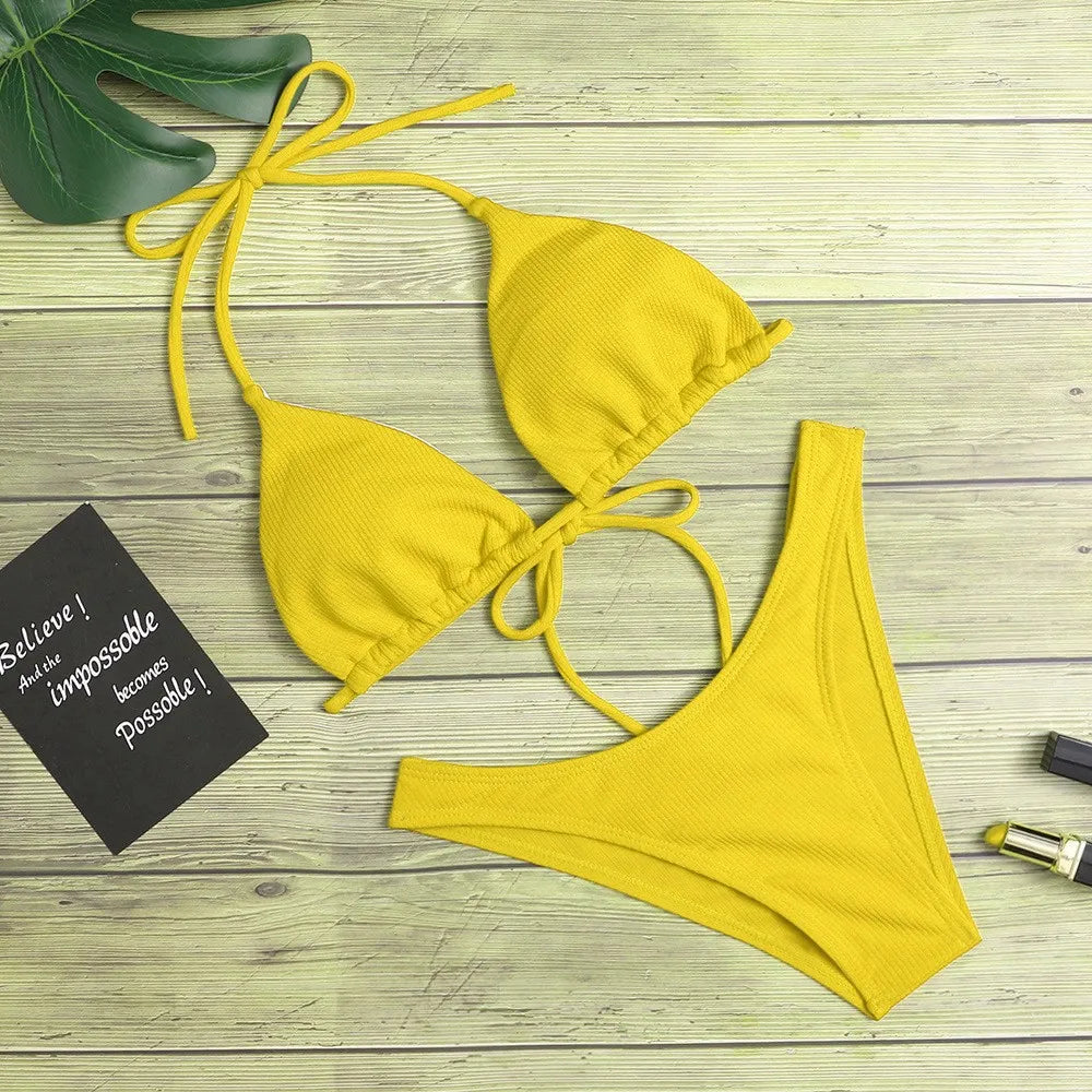 Monochrome Women's Sexy Bikini Women's Swimwear Beach Bikini Beach Suit Bathrobe Swimwear