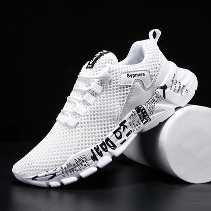 YRZL Gym Running Shoes for Men Breathable Mesh Sneakers Comfortable Slip Resistant Walking Shoes Casual Sport Athletic Footwear