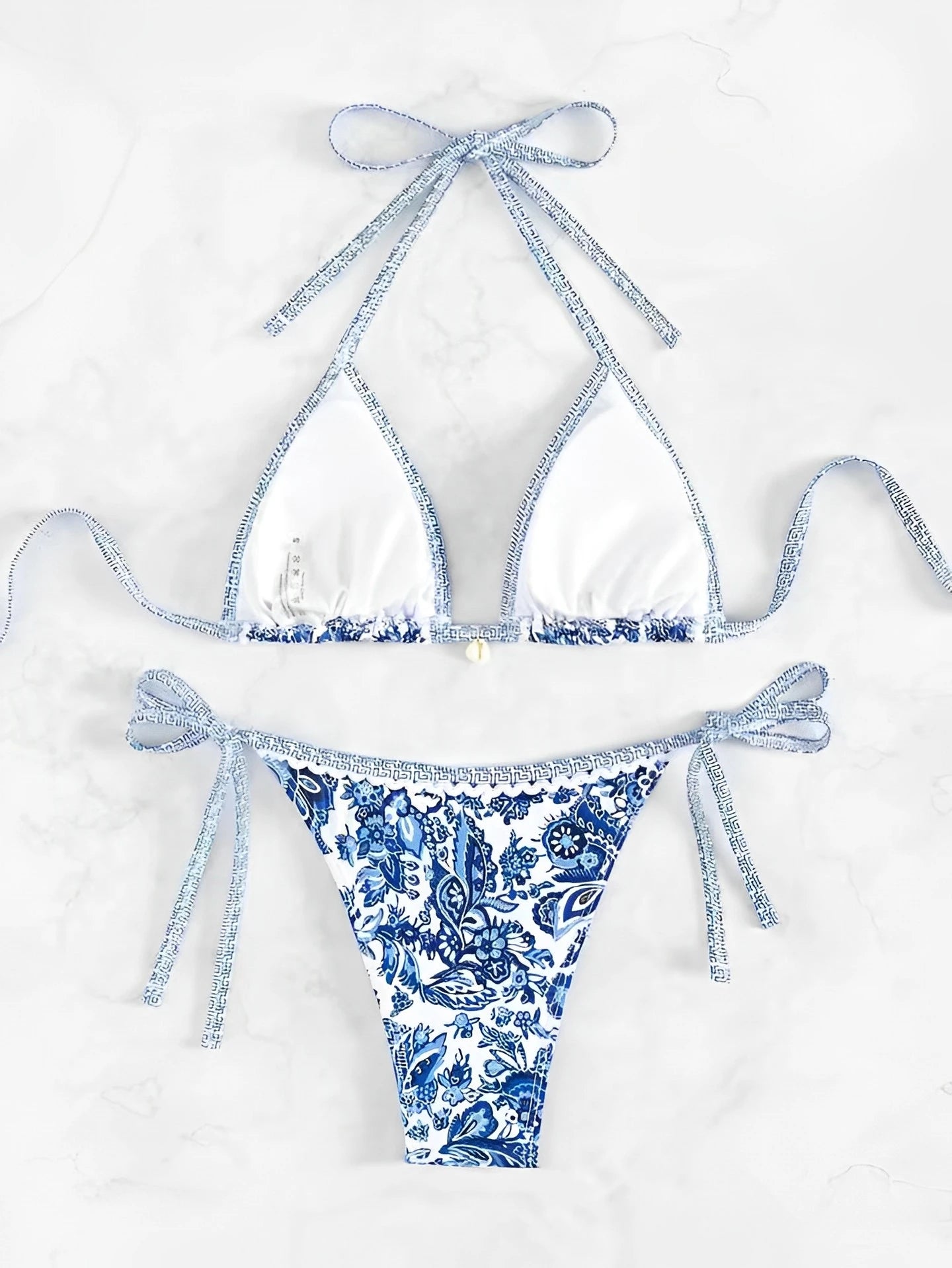 Halter String Triangle Two Piece Bikini Women Swimwear Female Swimsuit Bathers Bathing Swimming Suit Beachwear Summer