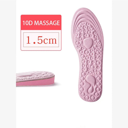 1Pair Height Increased Insoles for Women Shoes Inner Sole Shoe Insert Lift Heel Comfort EVA Heightening Feet Care Insoles
