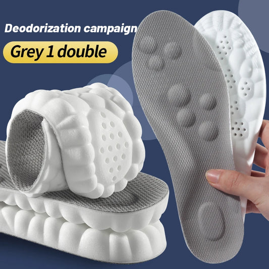 Memory Foam Massage Sport Breathable Insoles for Shoes Sole Cushion Running Shock-Absorbant Deodorization Soft Pad