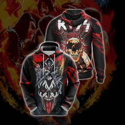 Rock Kiss Band 3d Print Hoodie Men Women Fashion Hoodies Sweatshirt Album Coats Women Sweats Men Hoodies Rock Clothes Tracksuit
