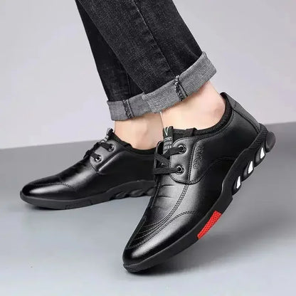 Men's Casual Leather Shoes Spring 2025 Men's Shoes Comfortable Silp on Work Shoes Male Soft Non-slip Loafers Summer Flat Shoes