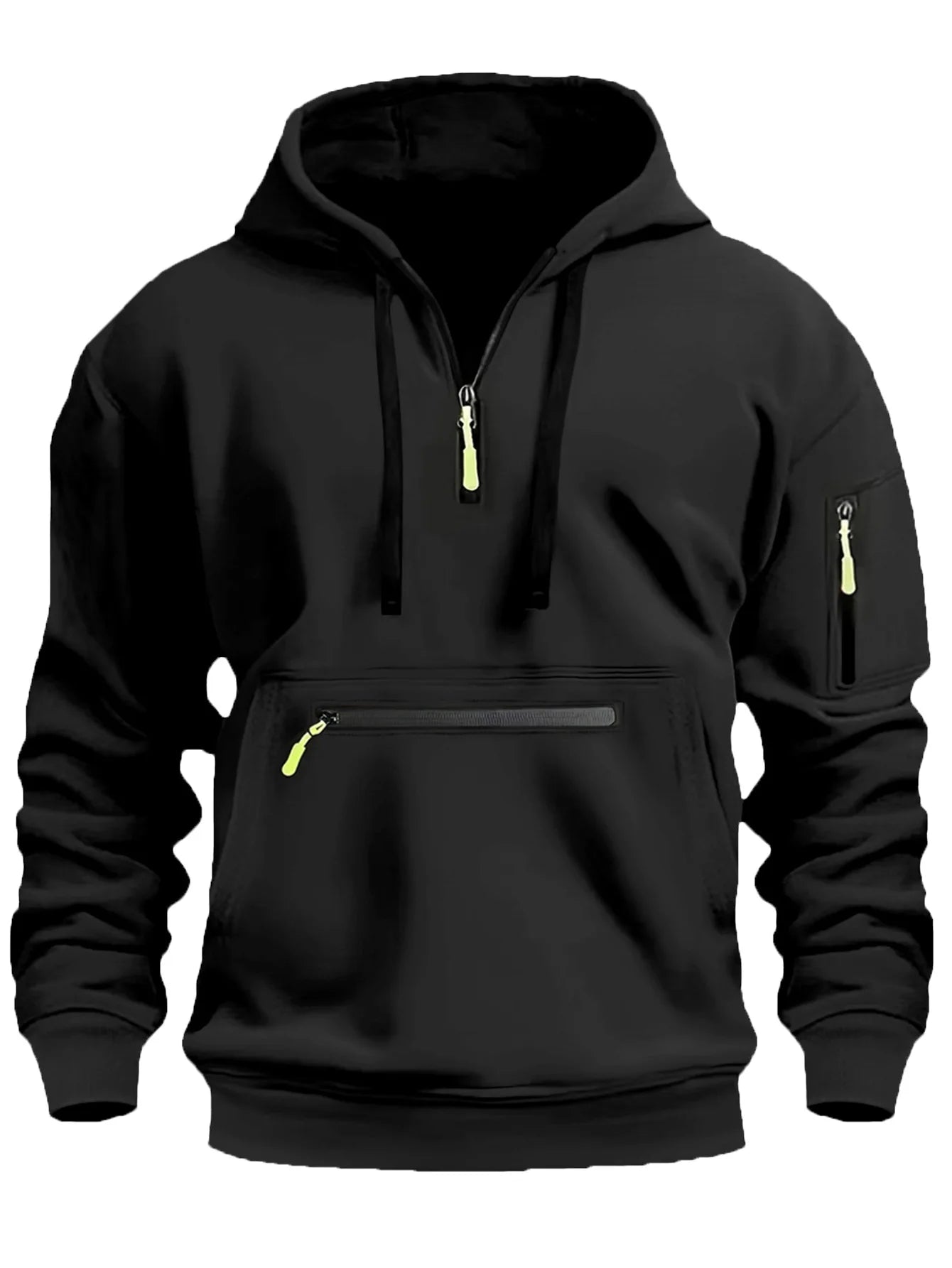 2025 New Multi Pocket Zipper Fleece Hooded Casual Shirt for Men and Women Plus Size Loose Pullover Fashion Sweatshirt top S-XXXL