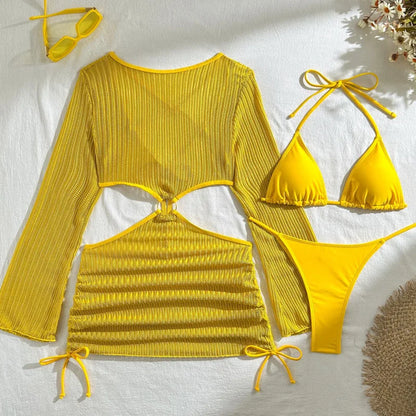 Sexy Bikinis Female Swimsuits Women's Three-Piece Swimwear Beach Swim Wear Bathing Suits Brazilian Bikini Set Pool Bather