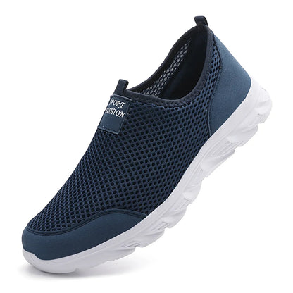 Breathable Summer Sneakers Men Casual Sport Shoes Light Weight Mesh Footwear For Running Slip On Walking Shoes