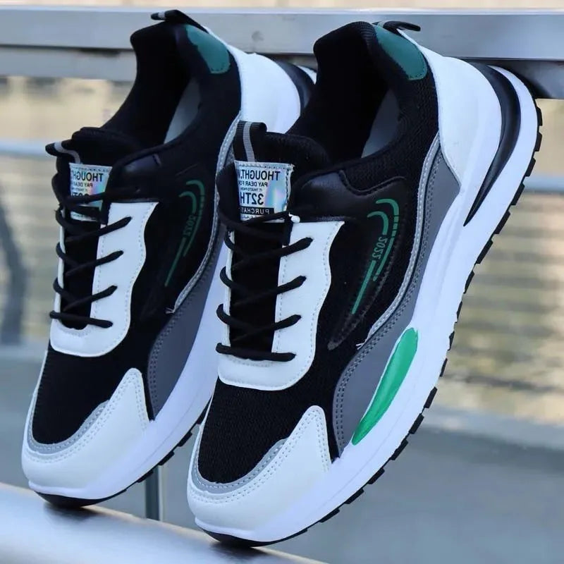 2025 Men's Casual Shoes Fashionable Breathable Sports Wear-resistant Running Shoes Outdoor Walking Training Tennis Shoes