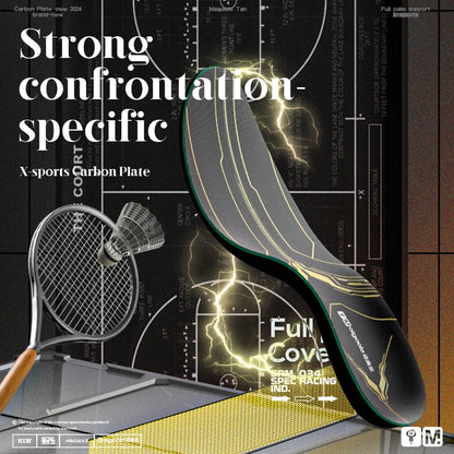 Mcgola Curved Carbon Plate Insole, Stable Arch Support, Anti-Side Tilt, Double Force Bouncing Basketball Insole