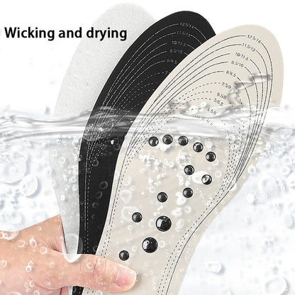 1Pair Magnetic Therapy Massage Insole Foot Acupoint Massage Insole Memory Foam Sole Men women Leg Fatigue Relief Shoe Insoles