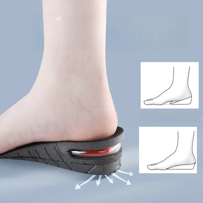 Elevator Insoles for Men and Women Height Increase Shoe Inserts Comfortable Air Cushion Heel Lift Pads for Foot Support