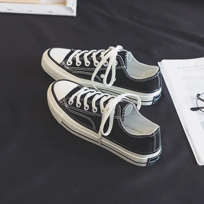 Women Vulcanized Shoes Sponge Cake Thick Soled Canvas Shoes for Women Fashion New Student Versatile White Shoes for Women