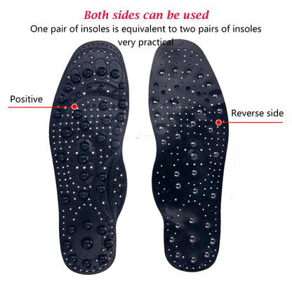 1 Pair Magnetic Therapy Insoles Enhanced Upgrade 68 Magnets Advanced Foot Acupressure Shoes Pads Massage Slimming Insoles Unisex