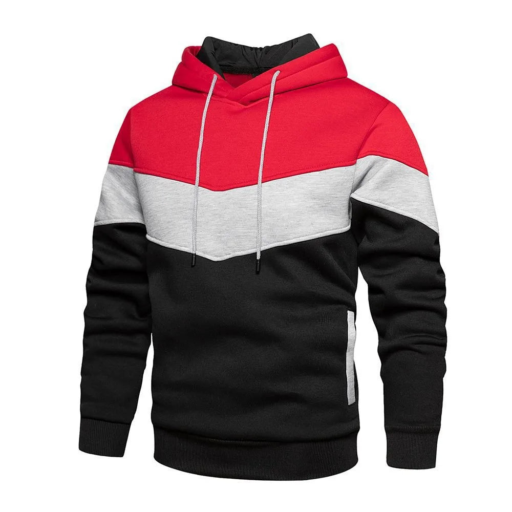 Fall/Winter Men's Fashionable Long-Sleeve Sports Hoodie with Zipper - Slim Fit Active Wear