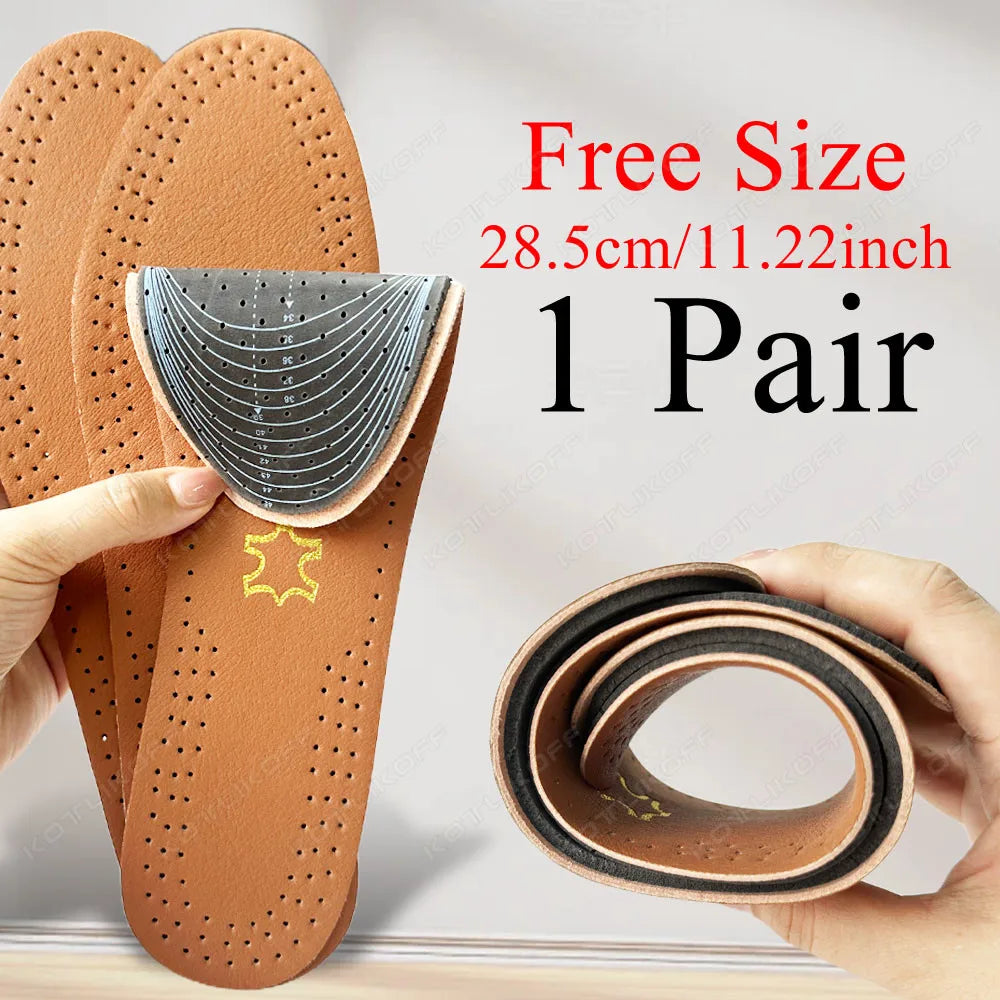 Ultra Thin Leather Latex Insoles Deodorizing Breathable Sports Insoles For Leisure Business Shoes Sole Shock Absorbing Inserts