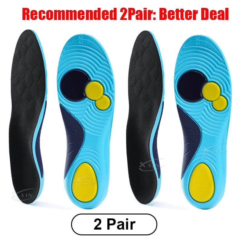 【Xxin】Arch Support Insoles Orthopedic Shoe Pads Gel Sport Insoles for Men Women Health Insole Size35-48