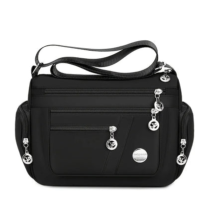 Lightweight Nylon Crossbody Bag for Women , Casual Style, Adjustable Strap, Zip Closure, Multi-Compartment Storage