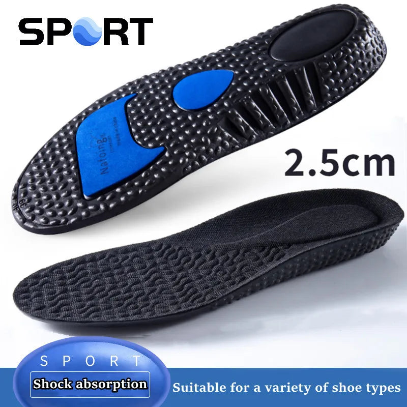 NEW Height Increase Templates Sports Shock Absorption Insoles for Feet Deodorant Orthopedic Insole for Shoes Men Women Shoe Sole