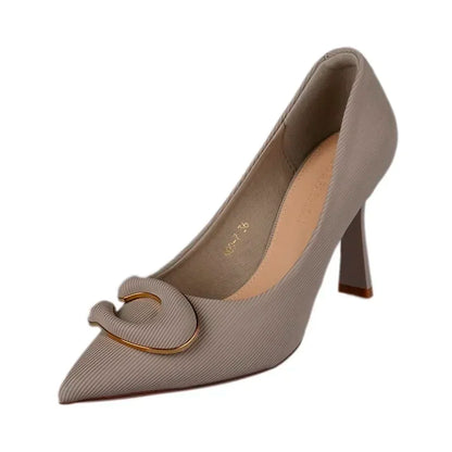 Spring Shoes for Women Pointed Toe Thin Heel Women Pumps Genuine Leather High Heels Women's Stiletto Heels Office Ladies Shoes