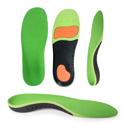 1 pair of sports insoles cushioning foot X/O leg elastic shock absorption comfortable running for men and women