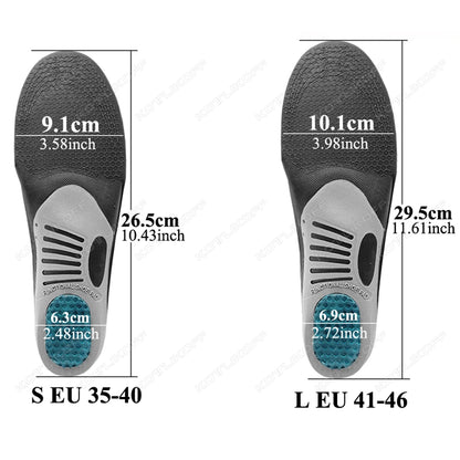 1 Pair Plantar Fasciitis Orthotic Shoe Inserts Arch Support Gel Comfort Shoe Insoles Athletic Running Insoles For Women And Men