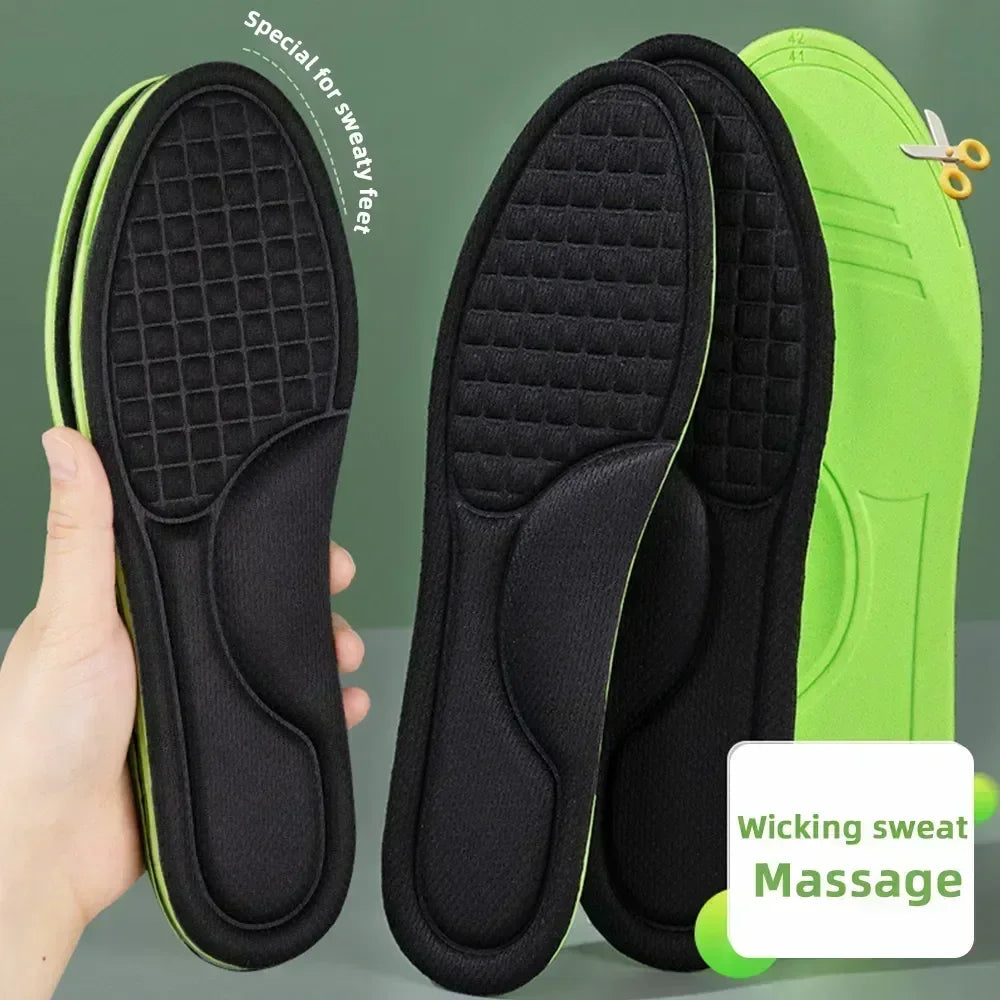 Unisex Soft Memory Foam Orthopedic Insoles Deodorizing Insole for Shoes Sports Absorbs Sweat Soft Antibacterial Shoe Accessories