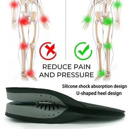 1Pair PVC Orthopedic Insoles Orthotics Flat Foot Health Sole Pad for Shoes Insert Arch Support Pad Plantar Fasciitis Feet Care